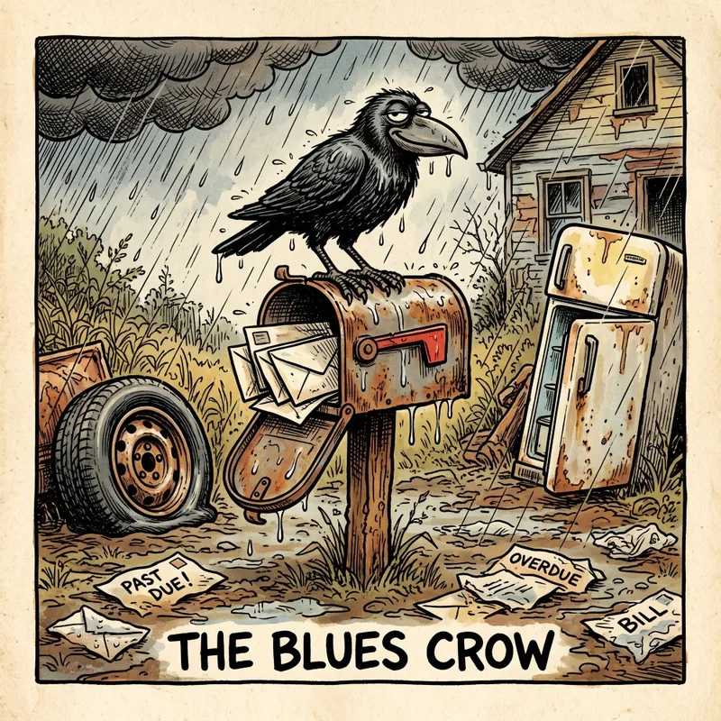 The Blues Crow illustration